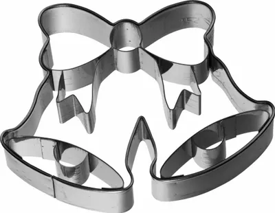 Produktbild von Birkmann Ausstechform Doppelglocke, mit Innenprägung, Ausstecher, Plätzchenform, Keks, Plätzchen, Edelstahl, 7.5 cm, 198302