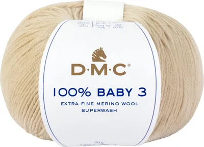 Zdjęcie produktu dla DMC Baby 3, Dziecko, Beżowy, Wełna, 225 m, 100% Baby Aquarelle, 50 g