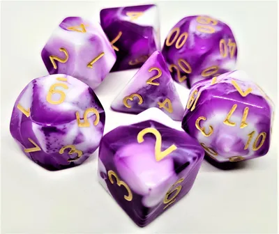 Produktbild von Würfelset Racing: Purple/White (7)