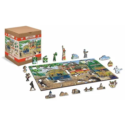 Image de WOODEN CITY Puzzle en bois Victorian Street 2in1, 400 pièces ECO