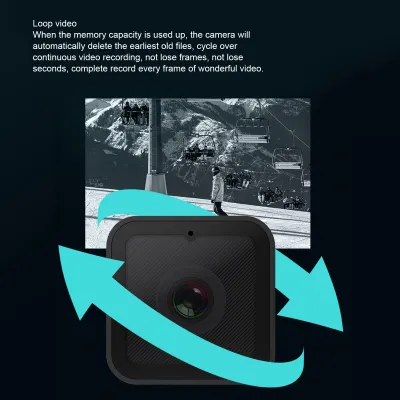Zdjęcie produktu dla Kamera sportowa 1080P WIFI, bezprzewodowy monitoring, wielofunkcyjne wideo z uchwytem