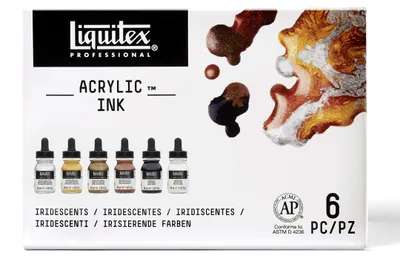 Produktbild von Liquitex 3699315 flüssige Professional Acrylfarben - Ink, Set - 6 Farben a 30 ml