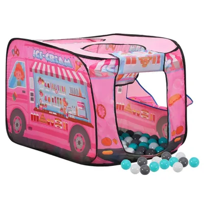Image de vidaXL Tente de jeu pour enfants avec 250 balles Rose 70x112x70 cm