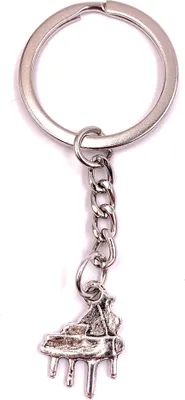 Zdjęcie produktu dla Brelok do kluczy Onwomania Mały fortepian Srebrny metalowy wisiorek z urokiem
