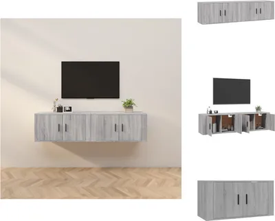 Obrázok produktu pre vidaXL TV nástenné skrinky 2 ks. Sivá Sonoma 80x34,5x40 cm - TV nábytok