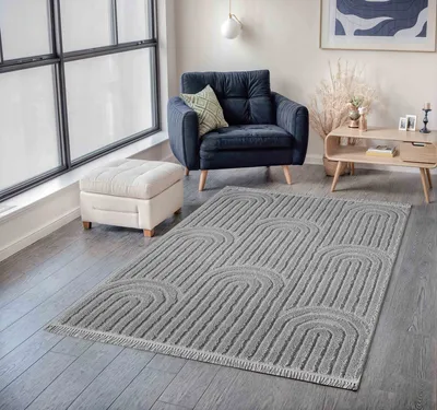 Image de Conceptum Hypnose, Janerio - Gris, Tapis, Gris, 100 % POLYPROPLYEN-FRIESE, 200 x 290 cm