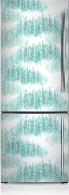 Produktbild von Kühlschrankmagne Kühlschrank Aufkleber Magnetfolie Dekoration 60x190 cm - Gemalter Wald