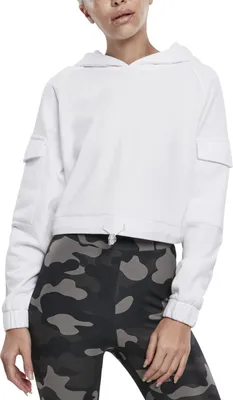 Immagine prodotto di Urban Classics Donna - Felpa corta da lavoro con cappuccio weiß - L