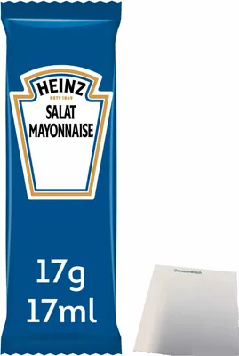 A single portion packet of Heinz salad mayonnaise.