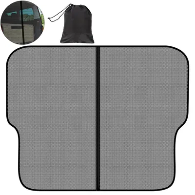 Produktbild von Fliegengitter Schiebetür für VW T5 T6,Magnetisch Reißverschluss Fliegengitter Auto Insektennetz Sonnenschutz,146*155cm