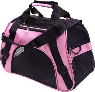 Obrázek produktu pro Přenosná taška pro domácí mazlíčky, skládací, vhodná pro kočky a malé psy, rozměry 47*24,5*33 cm, růžová barva