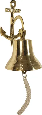 Produktbild von Schiffsglocke Anker Messing Nostalgie Glocke Maritim 14cm