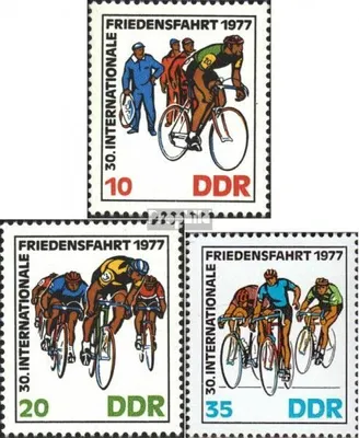 Produktbild von Briefmarken DDR 1977 Mi 2216-2218 (kompl.Ausgabe) postfrisch Internationale Radfernfahrt für den Frieden