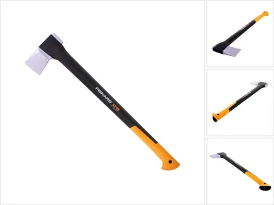 Produktbild von Fiskars 1015642, Einzelne Axt, Spaltaxt, Kunststoff, 1 Stück(e), Stahl, Schwarz, Gelb