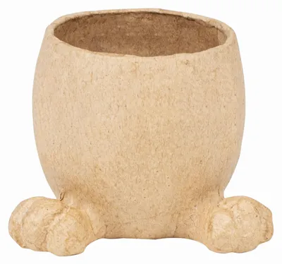 Produktbild von Décopatch 3x Pappmaché, Eierbecher Kaninchen 7x6x6 cm - Kartonbraun AC918C