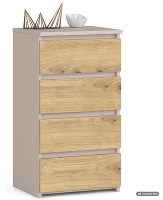 Produktbild von Kommode CL4 Kaschmir 40 cm 4 Schubladen Front Artisan-Eiche B40xH74xT35 cm