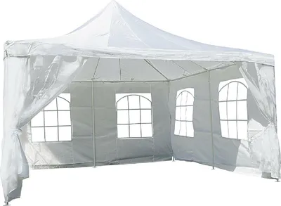 Produktbild von VCM Pavillon | Maße ca. 4x4 m | wasserabweisende 180g / m² PE Plane | Partyzelt | Gartenzelt
