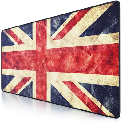 Image de CSL Gaming Tapis de souris, Sous-mains XXL 900 x 400mm, Précision & Vitesse, Drapeau Vintage