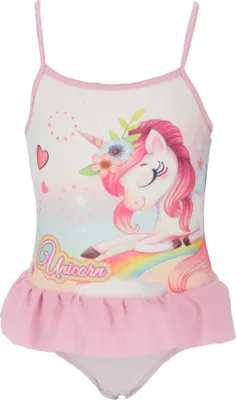 Produktbild von Süßes Einhorn Unicorn Kinder Mädchen Badeanzug – Rosa / 92/98