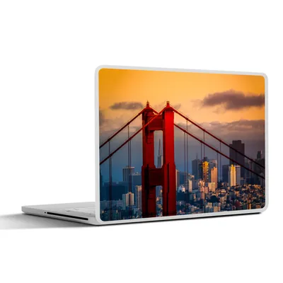 Produktbild von MuchoWow® Laptop Aufkleber Sticker Cover San Francisco - Brücke - Sonne 36.5x27.5 cm - Laptop-Sticker