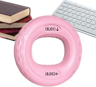 Imagen del producto de Entrenador de manos de silicona para el desarrollo muscular, ejercicio para los dedos, antideslizante, 7 cm de diámetro, color rosa