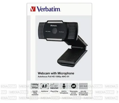 Obrázek produktu pro Webová kamera Verbatim AWC-02, Full HD 1080p, černá