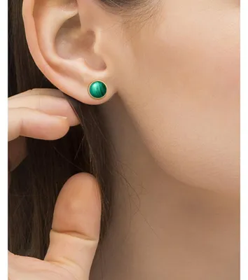 Immagine prodotto di Orecchini placcati oro con malachite Chloey 2040257