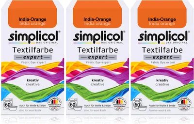 Produktbild von Simplicol Textilfarbe expert India-Orange 150g - Farbe zum Färben (3er Pack)