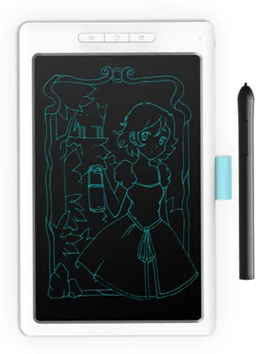 Zdjęcie produktu dla Inteligentny tablet graficzny do rysowania cyfrowego, 8192 poziomy czułości na nacisk, synchroniczna transmisja notatek, kolor biały