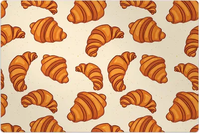 Produktbild von Küchenmatte 140x210 cm Vinylmatte Bodenmatte Dekoration - knusprige Croissants Semmelbrösel