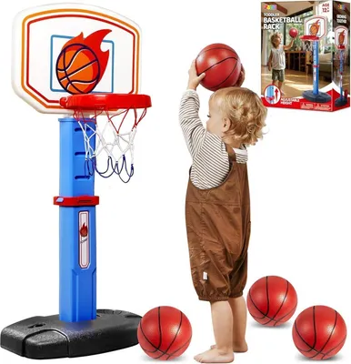Immagine prodotto di JOYIN canestro per bambini indoor outdoor regolabile in altezza mini canestro 3-8 anni