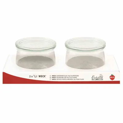 Produktbild von WECK Tulpenform-Glas "Einkochwelt" 2 x 1/2 l