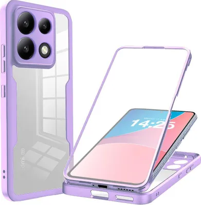 Produktbild von 360 Grad Handyhülle für Xiaomi Redmi Note 13 Pro 5G Full Cover Rundum Schutz Farbe: Violett