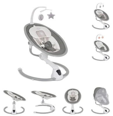 Immagine prodotto di Cangaroo Swing Cloud sdraietta per bambini musica timer altalena mobile funzione telecomando grigio beige
