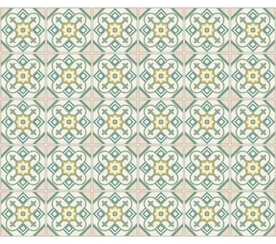 Produktbild von Selbstklebende Fliesenaufkleber für Küche und Bad – 30 Zementfliesenaufkleber, Azulejos Eustacia – 30 Aufkleber, 15 x 15 cm