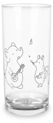 Produktbild von Mr. & Mrs. Panda Glas Big Band 400 ml - Transparent - Geschenk, Longdrinkglas, Delfin, Tumbler, Cocktailglas, Elefant, Lustige Sprüche, Wasserglas, Hund, Saftglas, Musik