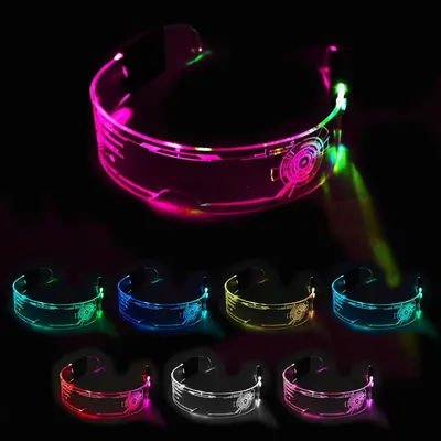 LED-Lichtbrille, fluoreszierend, 17x15x4,5 cm, für Partys
