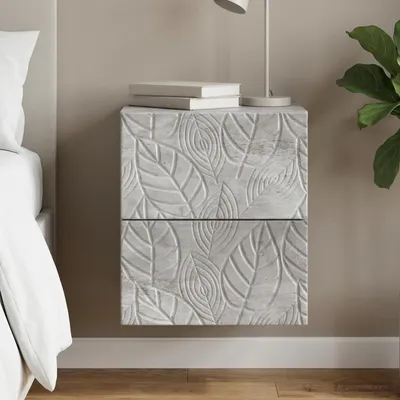 Immagine prodotto di vidaXL Comodino da parete grigio cemento 34,5 x 33 x 40 cm