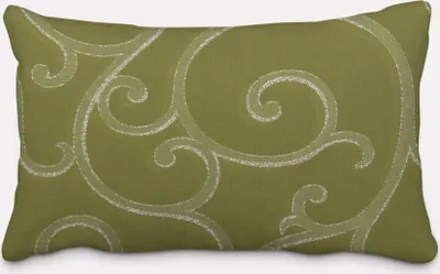 Produktbild von SCHÖNER LEBEN. Kissenhülle Ornamente Schnörkel Polyester grün silber Größe 30x50cm (HxB) 30x50cm (HxB) Größe