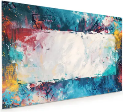 Produktbild von Küchenrückwand Spritzschutz Glas mit Motiv Abstrakte Kunst Form 40 x 40 cm