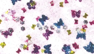 Produktbild von Glitterfarbe Konfetti Glue 50ml Schmetterlinge Packung mit 6 Stück