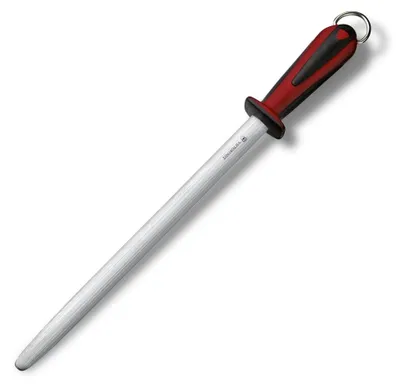 Produktbild von Dual Grip, Abziehstahl, 30 cm, Mikrofeinzug, oval, Schwarz/Rot