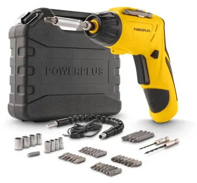 Immagine prodotto di Powerplus Avvitatore elettrico 4 V, 47 pezzi, giallo, taglia unica / Spina UE 220 V, giallo, taglia unica