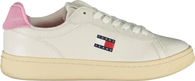 Produktbild von Damen-Sneaker weiß mit rosa Details und herausnehmbarem Fußbett