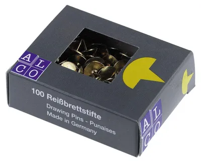 Produktbild von Reißnagel Garant Metall Kopf 9,5mm vermessingt VE=120 Stück