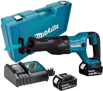 Produktbild von Makita DJR186RTE Profi-Akku-Tiger-/ Säbelsäge, 255 mm Schnitttiefe, variable Geschwindigkeit, inklusive Lithium-Ionen-Akku und Ladegerät