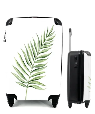 Produktbild von MuchoWow® Koffer Handgepäck Trolley Rollkoffer Kleine Reisekoffer mit 4 Rollen - Pflanze - Aquarell - Cabin Size < 55x40x23 cm & 55x40x20 cm - Fotokoffer - Kabinenkoffer - Boardgepäck - Reise-Box - Reisekoffer - Reisegepäck - Koffer mit Bild - Trolley für Kinder