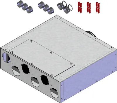 Produktbild von Helios FRS-FVK 6-75/125 Flach-Verteilerk. 6x DN75, 1x DN125