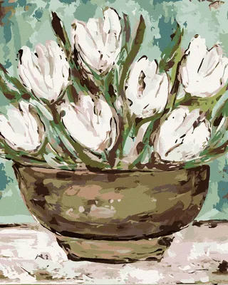 Produktbild von Zuty - Malen nach Zahlen - TULPENSCHALE (HALEY BUSCH), 40x50 cm, ohne Keilrahmen
