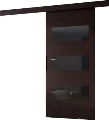 Zdjęcie produktu dla Minio, drzwi przesuwne "CLEAN E", drzwi pokojowe, 106 cm, kolor wenge/czarny